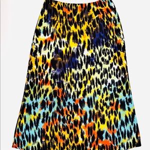 High-Waist Multicolored Cheetah skirt